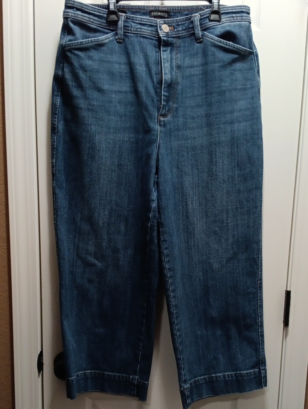 Talbots Blue Denim Wide Leg Crop Jeans